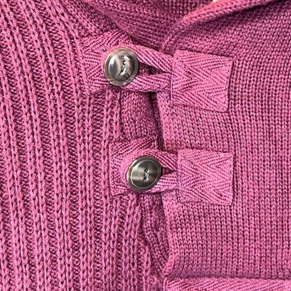 NWT Duluth Trading Co High Neck Infantry Maroon Sweater Cotton Wool Blend Mens M - Picture 6 of 8